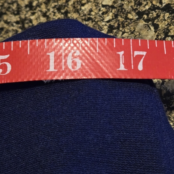 IMAN Navy Blue Pencil Skirt Women's XL Gold Back Buttons Embellishment Preppy - Picture 5 of 10